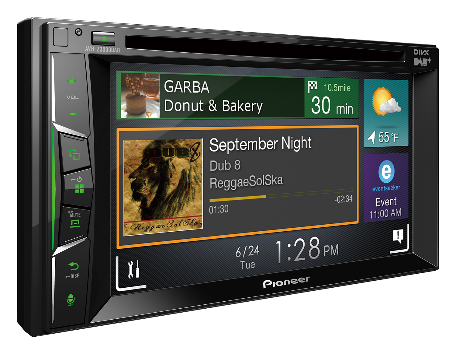 Pioneer avh-z3000dab 2-DIN 15,7 cm trasparente tipo touchscreen lettore multimediale con smartphone connettività